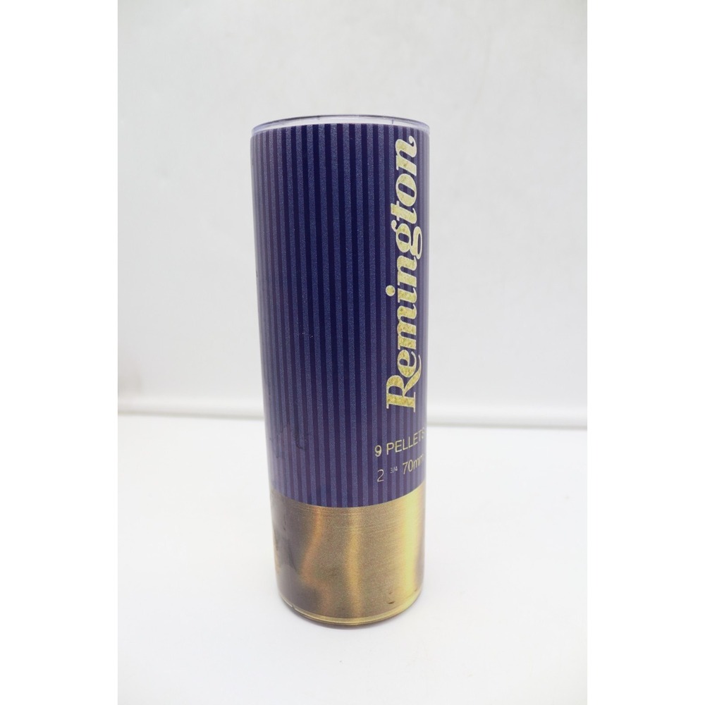 Remington Shotgun Shell 20oz Skinny Tumbler Blue Brass 12 Gauge Novelty Gift